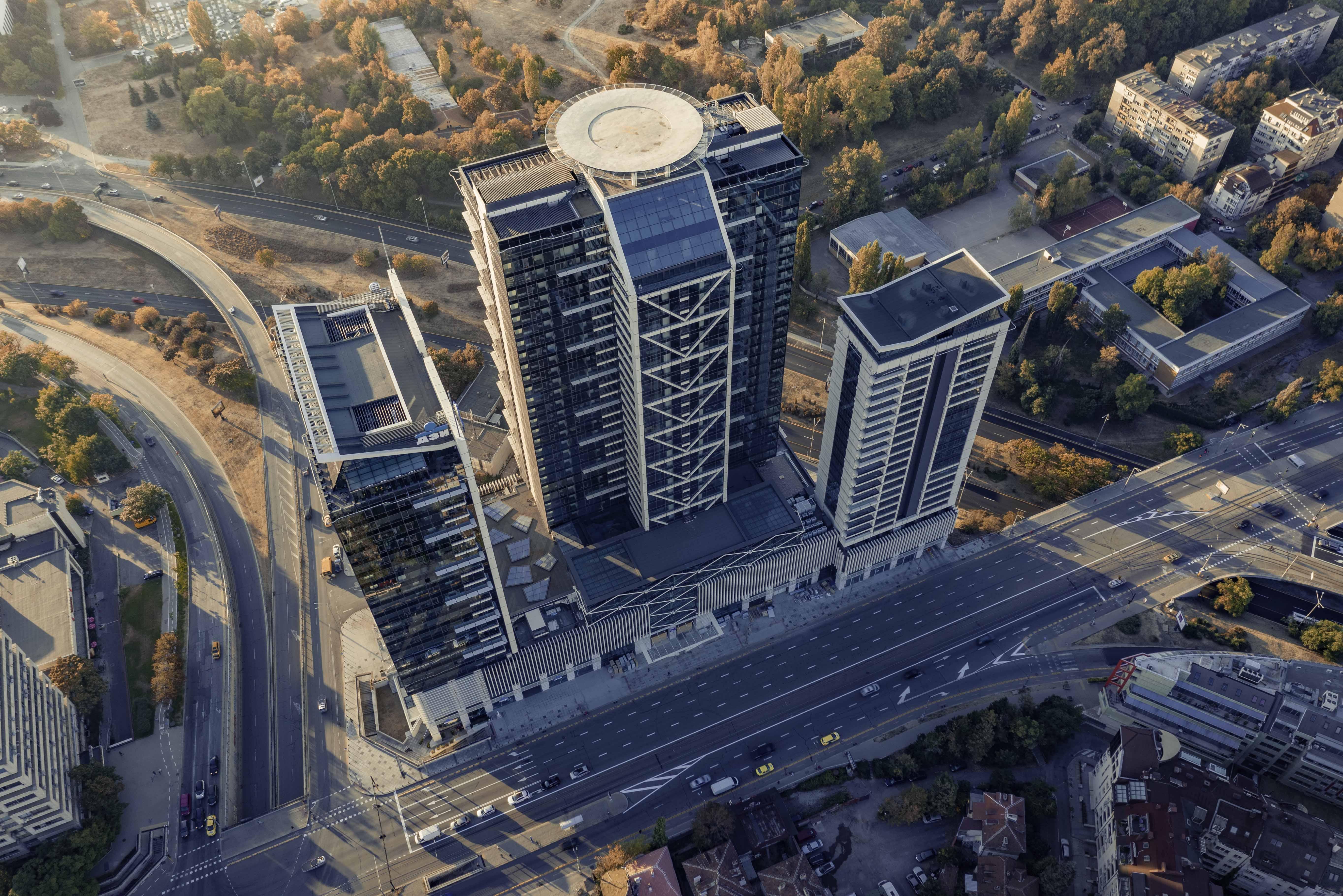 Grand Hotel Millennium Sofia Exterior photo Aerial view of the complex